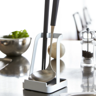 Stojak na łyżkę i pokrywkę Yamazaki Tower biały - 2