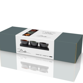 Zestaw 3 misek na talerzu Bitz Galaxy Black Mix - 3