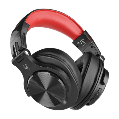  ONEODIO Fusion A70 Wireless Headphones (Black and Red)
