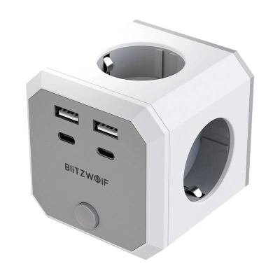 Listwa zasilająca BLITZWOLF BW-EC2 4 gniazda (biała)