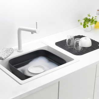  Brabantia Sink Side dishwashing container with drainer, dark gray - 10