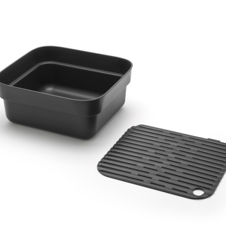  Brabantia Sink Side dishwashing container with drainer, dark gray - 7