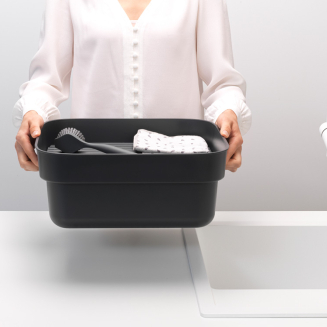  Brabantia Sink Side dishwashing container with drainer, dark gray - 8