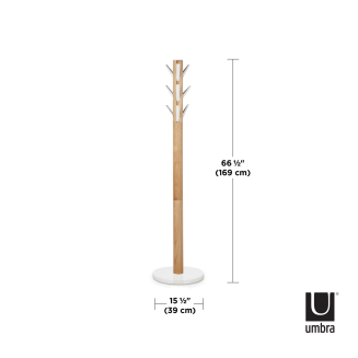  Umbra Flapper White-Natural coat hanger - 5