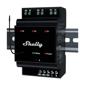 Przekaźnik SHELLY Qubino Wave Pro 3 Z-Wave 3-kanałowy DIN - 2