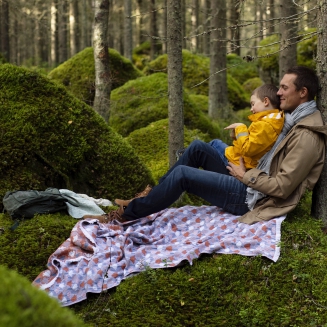 Poszewka na poduszkę Lapuan Kankurit TULPPAANI cinnamon-blue 45x45 cm - 5