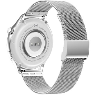 Smartwatch Damski Rubicon RNCF02-1 Srebrno-Srebrny + Czarny Silikonowy Pasek - 6