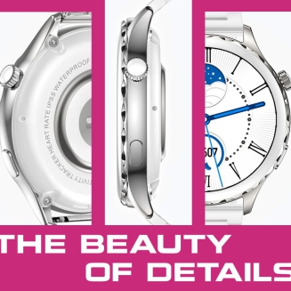 Smartwatch Damski Rubicon RNCF02-1 Srebrno-Srebrny + Czarny Silikonowy Pasek - 8