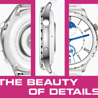 Smartwatch Damski Rubicon RNCF02-1 Srebrno-Srebrny + Czarny Silikonowy Pasek - 8