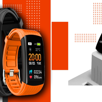 Smartwatch GIEWONT Czarno Pomarańczowy 2 Paski GW200-9 - 4