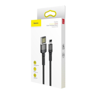Kabel BASEUS Cafule USB-A-Lightning 2m dwustronny (szaro-czarny) - 5