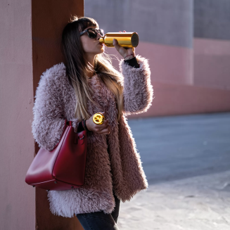 Butelka termiczna Guzzini 500 ml złota - 7