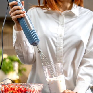 Blender ręczny z zestawem akcesoriów Guzzini Sous Chef błękitny - 3