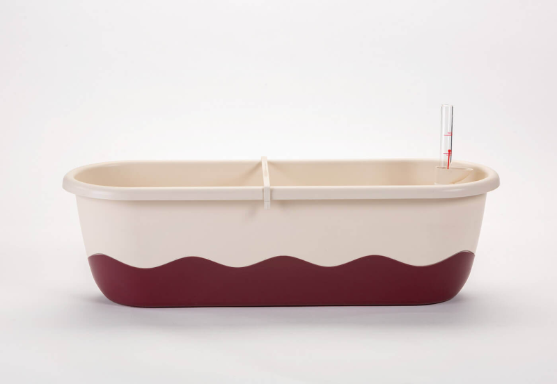 PLASTIA MARETA Donica samonawadniająca prostokątna 60x20 cm beżowy