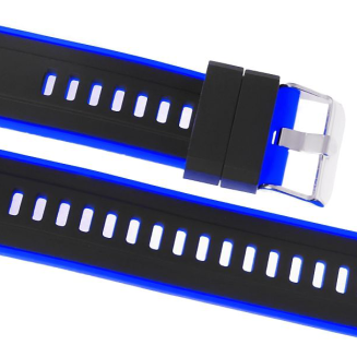 Pasek silikonowy CZARNO-GRANATOWY U22-22-3 - 4