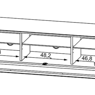 Stolik RTV Munari Ravenna 150x47x45cm 6 kolorów - 7
