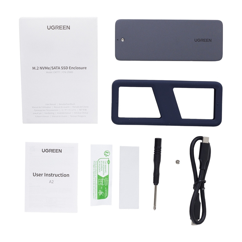 Obudowa dysku UGREEN CM777 M.2 NVMe/SATA USB-C
