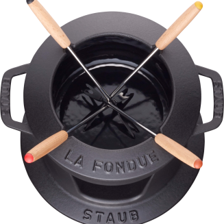 Zestaw do fondue Staub - 16 cm, Czarny - 2