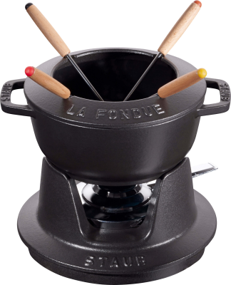 Zestaw do fondue Staub - 16 cm, Czarny | CENA BLACK WEEKS