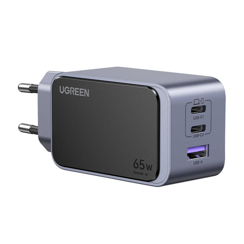  UGREEN Nexode S 65W USB-A+2xUSB-C wall charger (gray)
