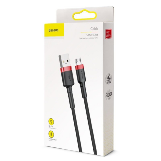 Kabel USB do Micro USB Baseus Cafule 2A 3m (czarno-czerwony) - 12