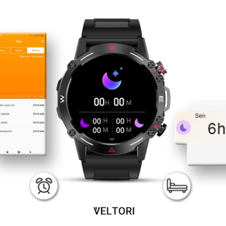 Smartwatch VELTORI VT110-1 Czarny Pasek Silikonowy - 10