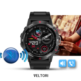 Smartwatch VELTORI VT110-1 Czarny Pasek Silikonowy - 15