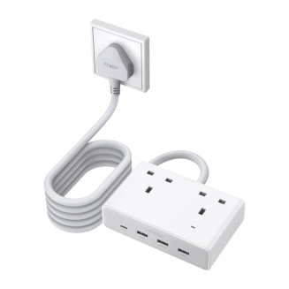 Listwa zasilająca Ugreen Nexode S620 (standard UK) 2x AC, 3x USB, 1x USB-C, 1.5m (biała) - 3