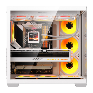  DarkFlash C280 Computer Case (White) + 7 Fans - 4