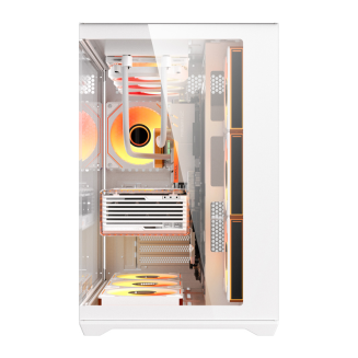  DarkFlash C280 Computer Case (White) + 7 Fans - 6