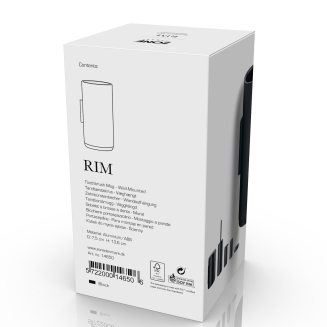 Zone Denmark Rim Black Wall Toothbrush Cup - 4