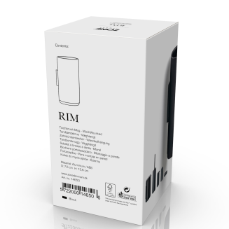 Kubek na szczoteczki ścienny Zone Denmark Rim Black - 4