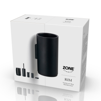 Kubek na szczoteczki ścienny Zone Denmark Rim Black - 3