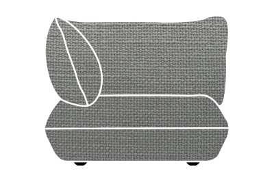 Pokrycie na fotel narożny Fatboy Sumo Corner Seat Mouse Grey