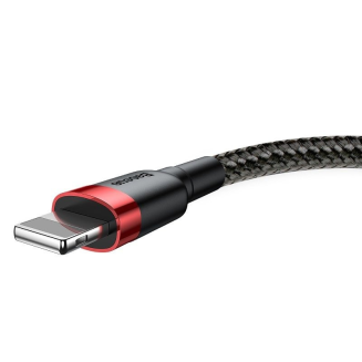 BASEUS Cafule USB-A-Lightning Cable 1m (Black-Red) - 4