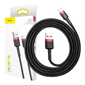 BASEUS Cafule USB-A-Lightning Cable 1m (Black-Red) - 11