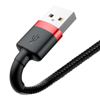 BASEUS Cafule USB-A-Lightning Cable 1m (Black-Red) - 5
