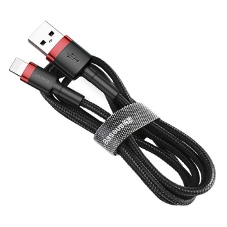 BASEUS Cafule USB-A-Lightning Cable 1m (Black-Red) - 2