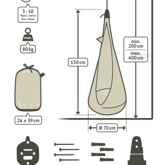Siedzisko wiszące dla dzieci La Siesta Joki foxy - 3
