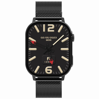 Smartwatch Gravity GT15-1 Czarny Pasek Silikonowy + Czarna Bransoleta - 4