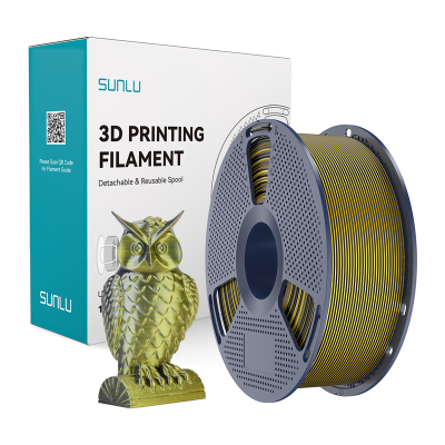  Filament SUNLU PLA+ Silk Dual Color 1.75mm 1kg (black-gold)