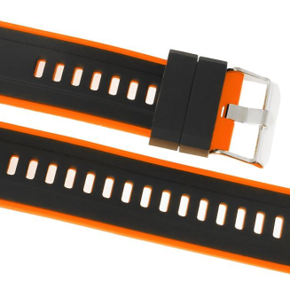 Pasek silikonowy CZARNO-POMARAŃCZOWY U22-20-4 - 4