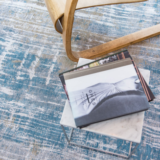 Okrągły dywan Louis de Poortere Atlantic Streaks long island blue - 5