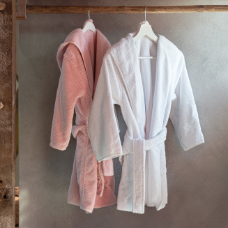 Szlafrok dziecięcy Graccioza Bee Waffle Baby Blue - 3