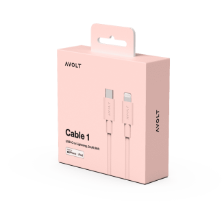 Kabel Avolt 1 USB C do ładowania Lightning (MFi) 2 m różowy - 2