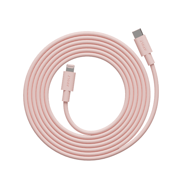 Kabel Avolt 1 USB C do ładowania Lightning (MFi) 2 m różowy