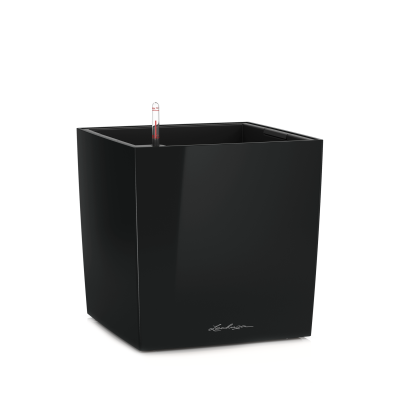 Donica Lechuza Cube Premium 30 | 40 | 50 czarny połysk