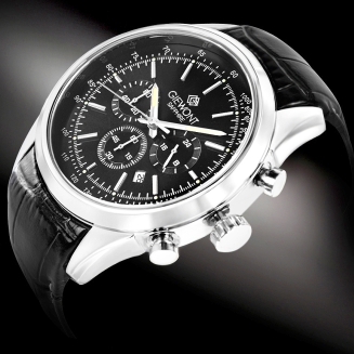 Zegarek Męski Giewont Chronograph Sapphire Srebrno Czarny GW7650-A2 - 2