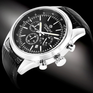 Zegarek Męski Giewont Chronograph Sapphire Srebrno Czarny GW7650-A2 - 2