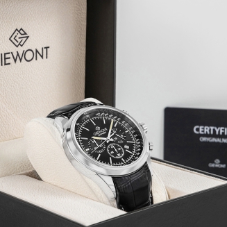 Zegarek Męski Giewont Chronograph Sapphire Srebrno Czarny GW7650-A2 - 8